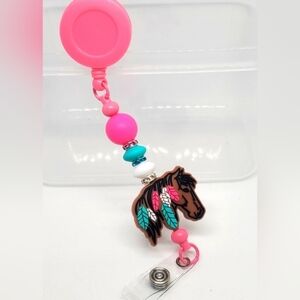 B2G1F Horse Retractable Badge Reel, New